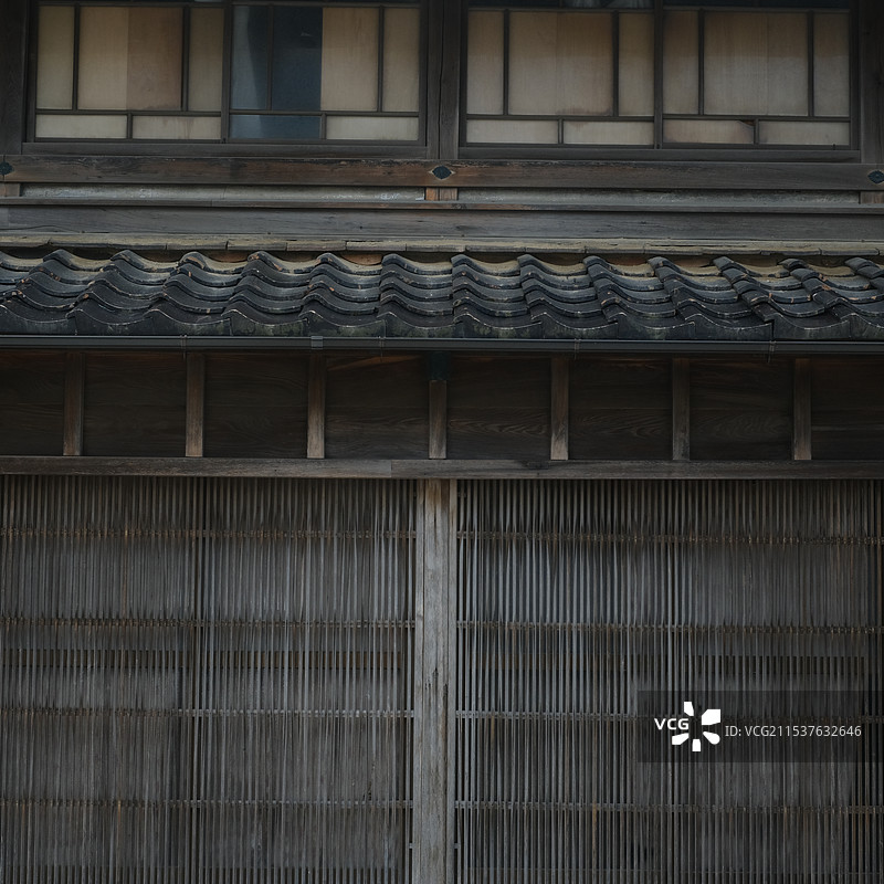 日本石川县大野町的老门图片素材