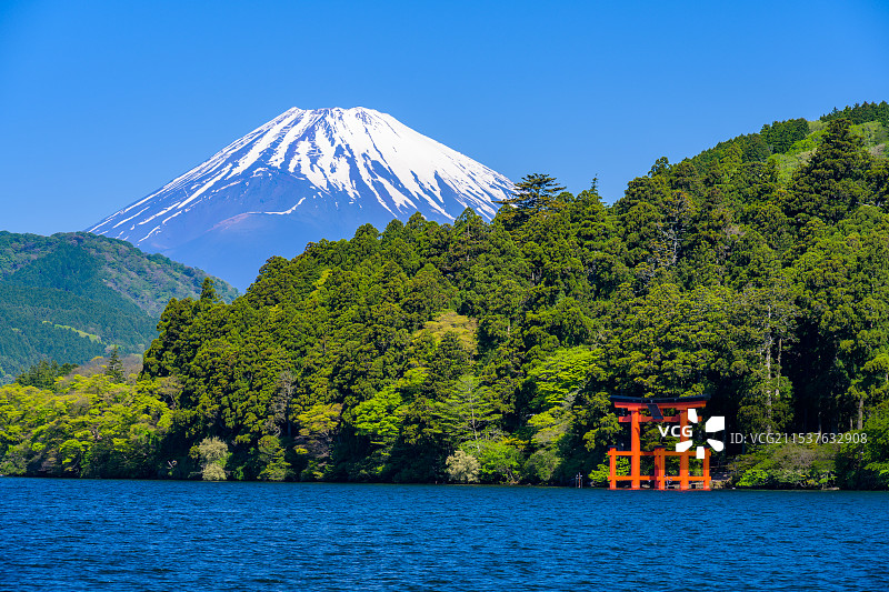 美丽的富士山景观，神奈川县，日本图片素材