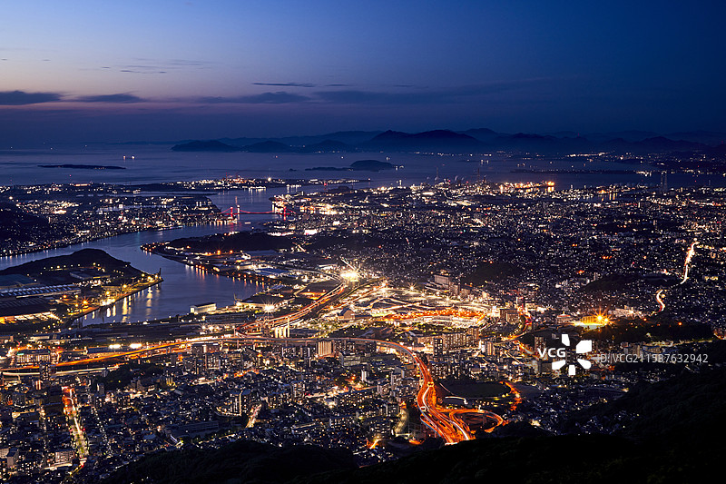 日本福冈夜景图片素材