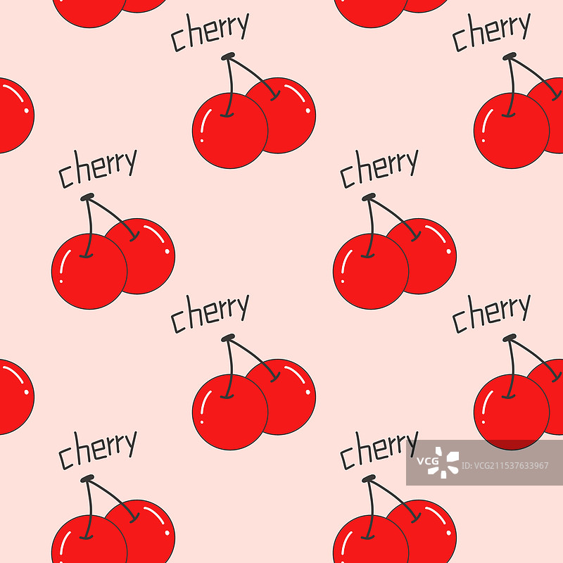 樱桃四方连续图图片素材