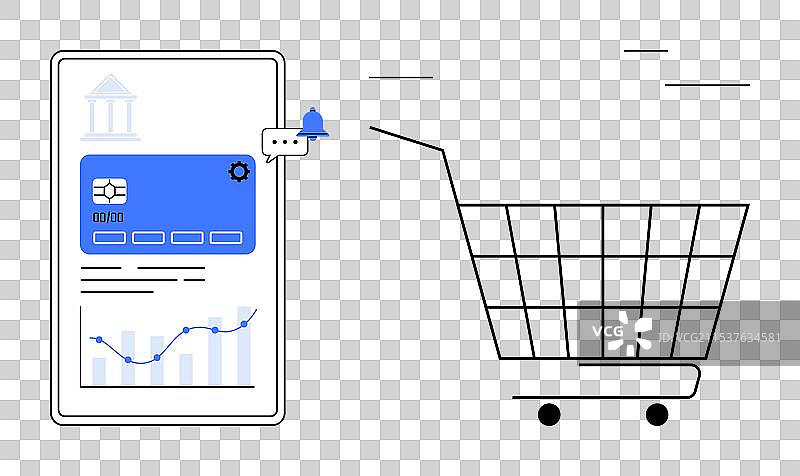 移动支付集成与在线购物图片素材