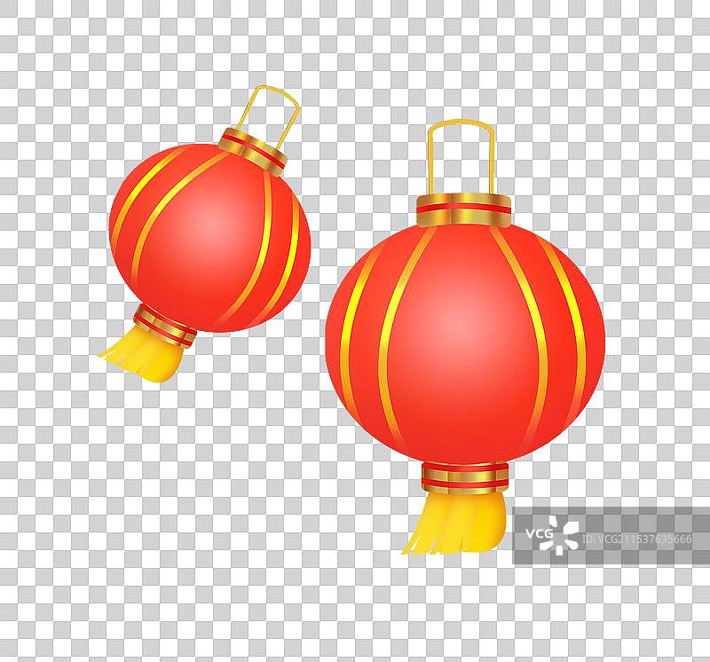 灯笼插画元素图片素材