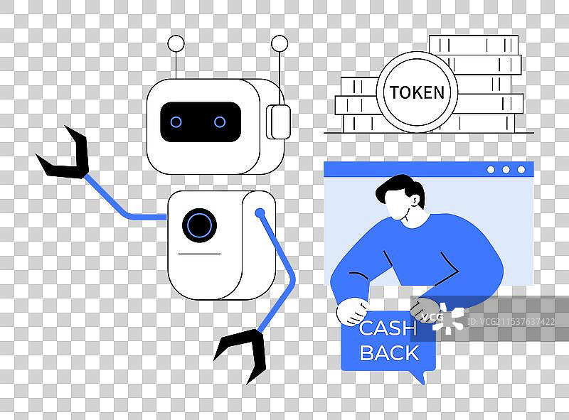 未来机器人推广代币返现图片素材