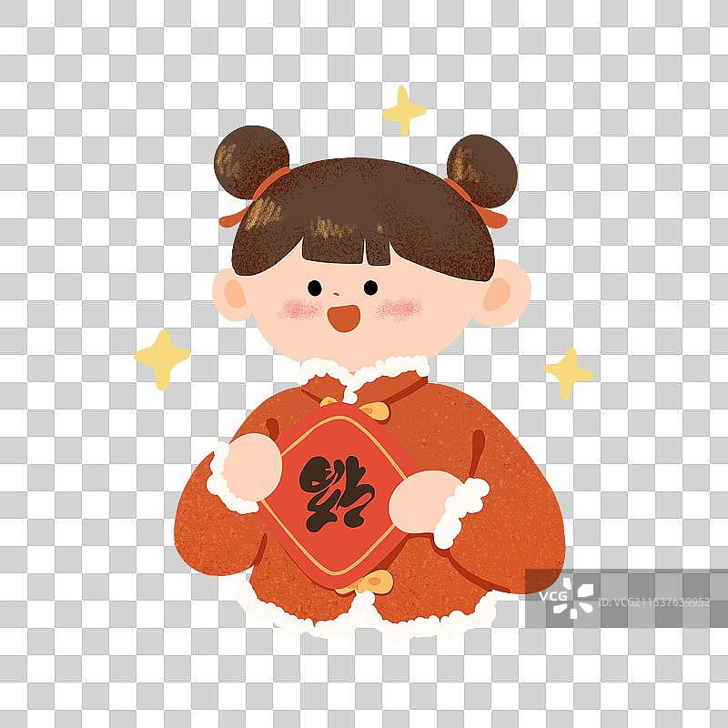 一些可爱的卡通新年元素图片素材