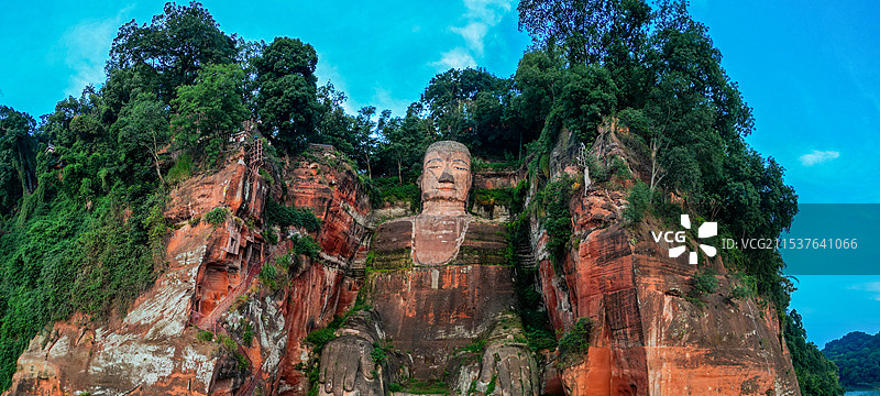 乐山 乐山大佛 灵宝塔 桂华寺  旅游广场 会江门图片素材