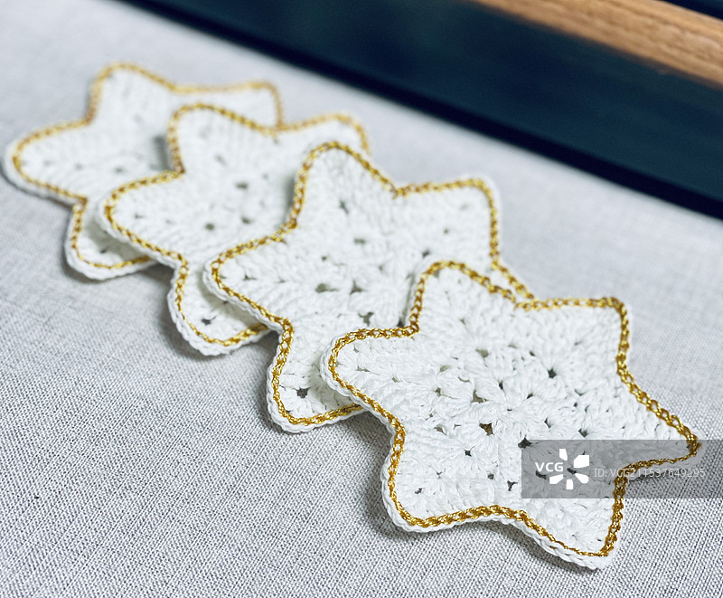 钩针杯垫图片素材