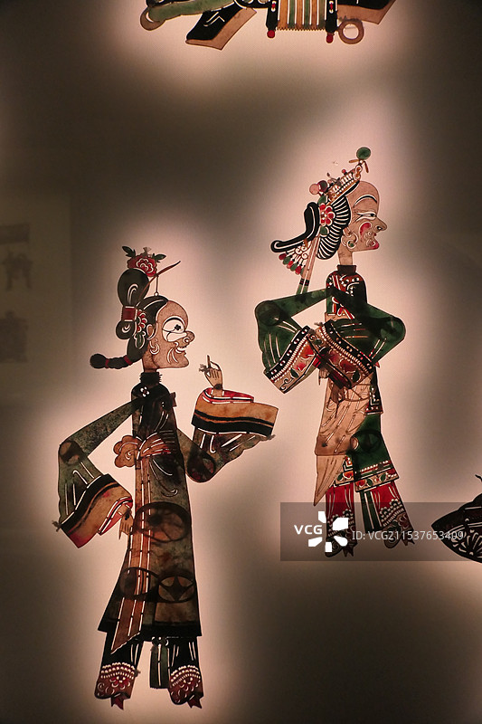 博物馆皮影画艺术图片素材