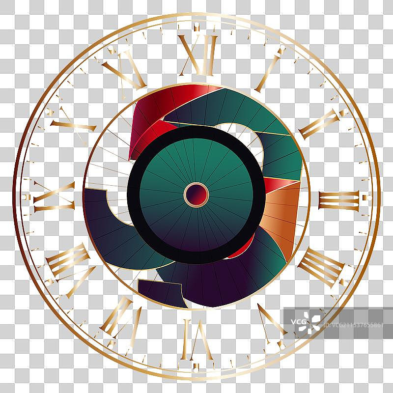 矢量齿轮时钟插画免扣元素图片素材