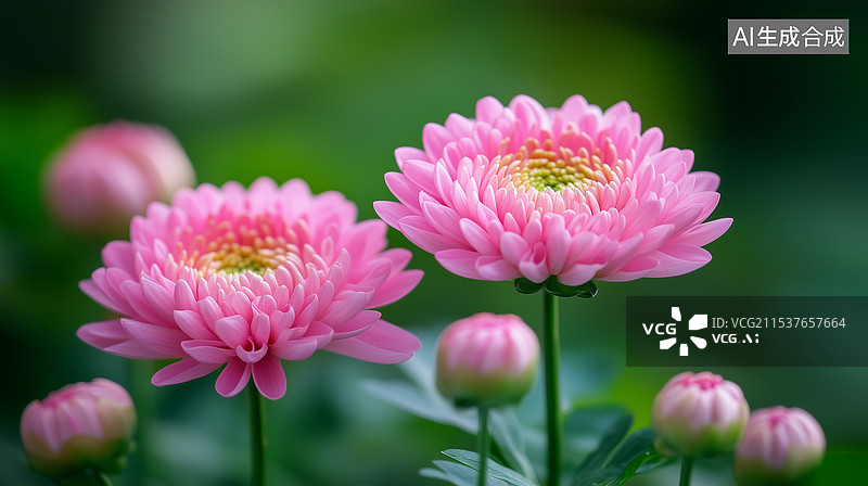 【AI数字艺术】秋日菊花盛开图片素材