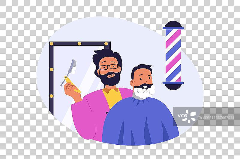 现代扁平设计的美容院概念用于网页设计图片素材