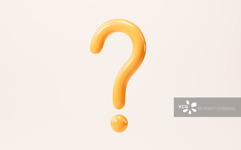 卡通问号疑虑模型3D渲染图片素材