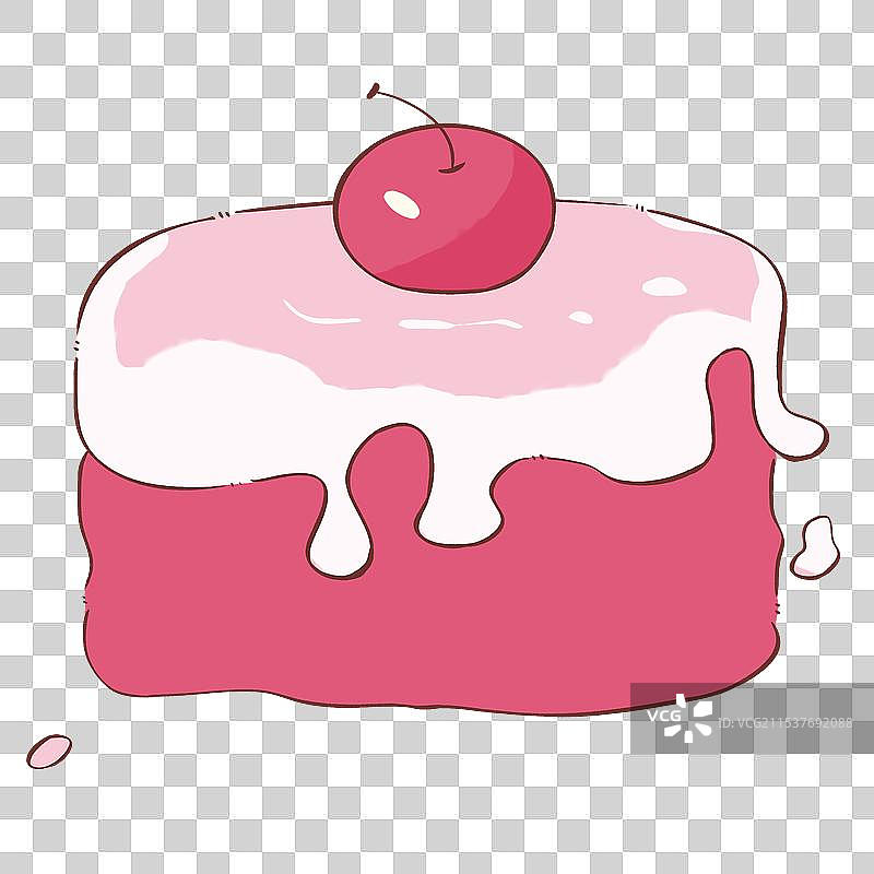 樱桃奶油蛋糕图片素材