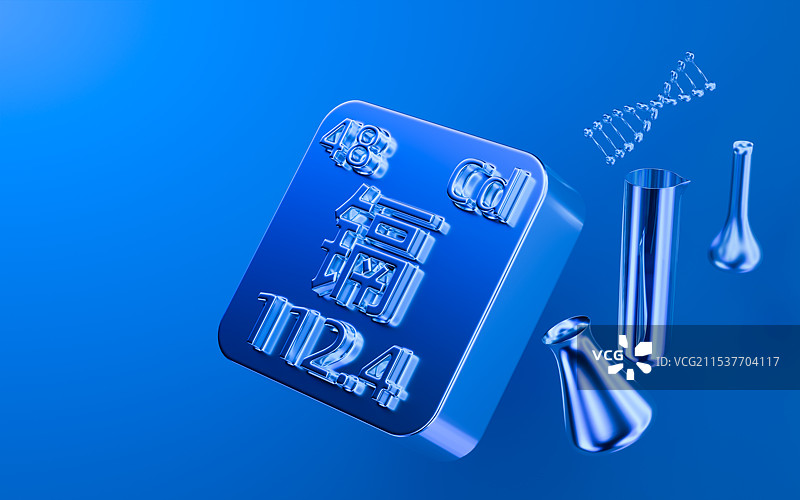 3D镉元素分子图片素材