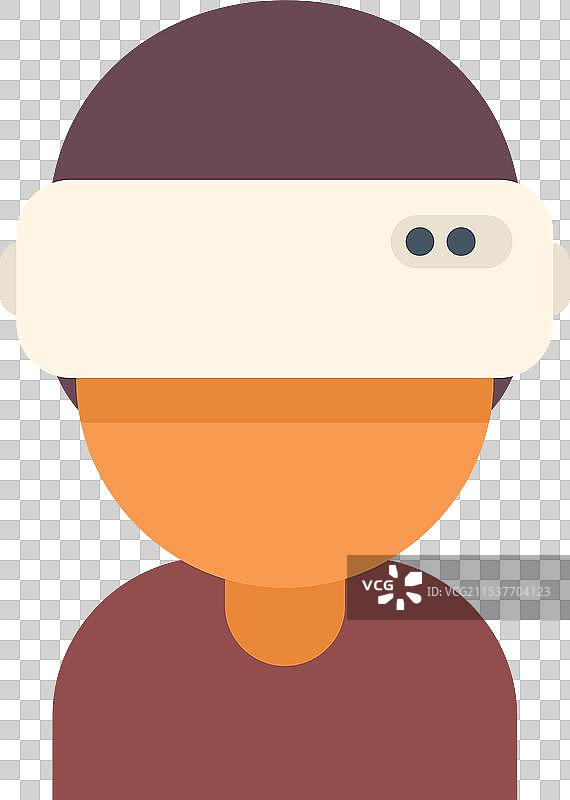 戴着虚拟现实头盔的年轻男子图片素材