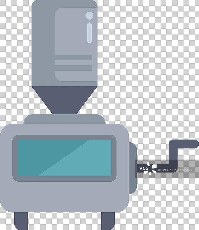 工业咖啡豆烘焙机，带料斗和图片素材