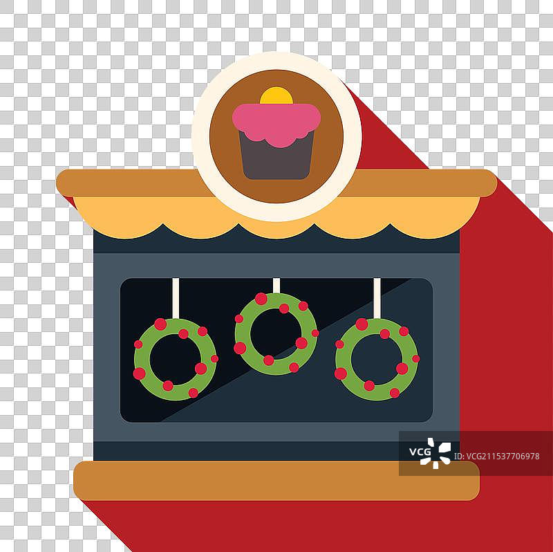 圣诞市场摊位出售节日装饰品图片素材