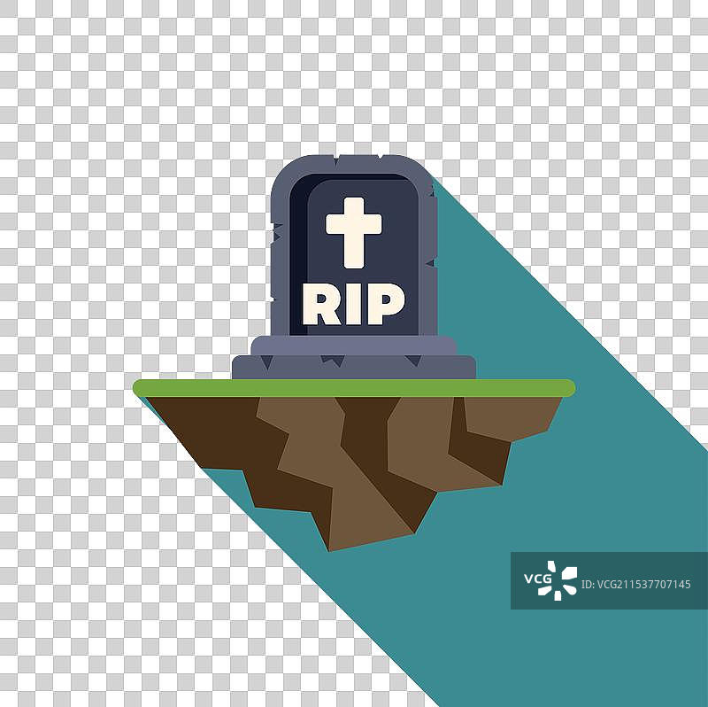 漂浮的墓碑上刻有“安息”铭文图片素材