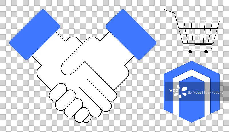 商业合作与电子商务元素图片素材