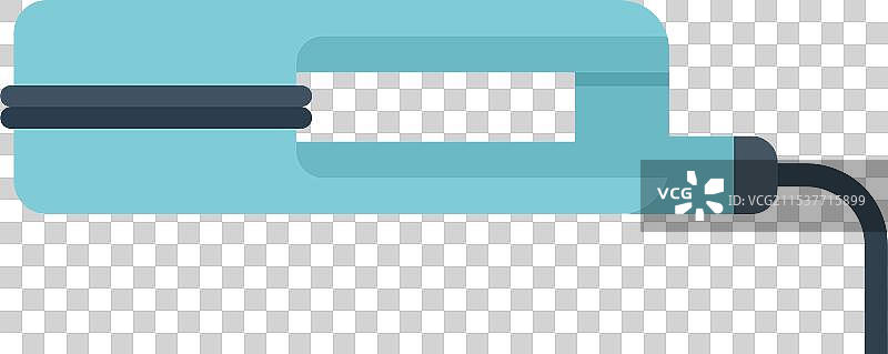 平面风格的直发器图标，独立于背景图片素材