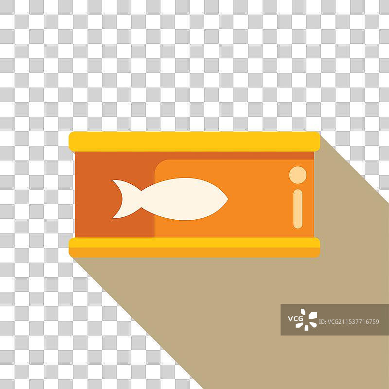 铝罐保存鱼肉以供食用图片素材