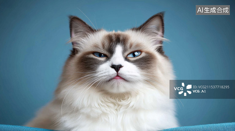 【AI数字艺术】可爱的宠物猫面部特写图片素材