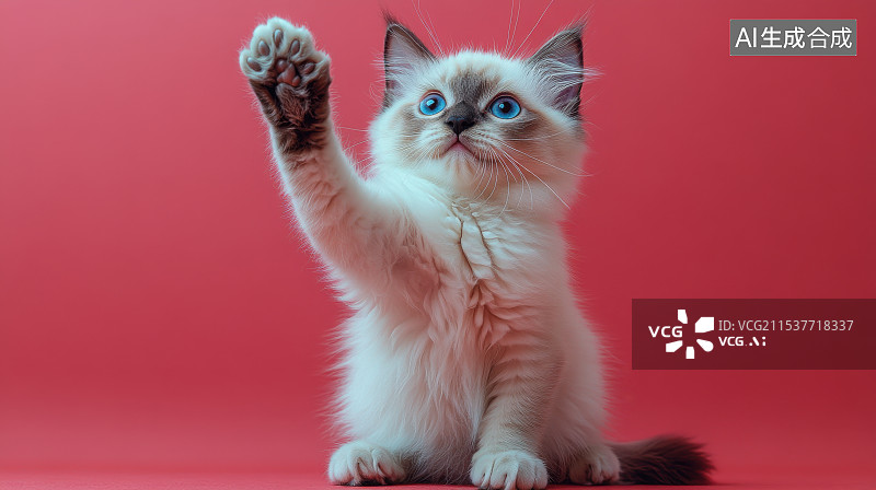 【AI数字艺术】可爱的宠物猫面部特写图片素材