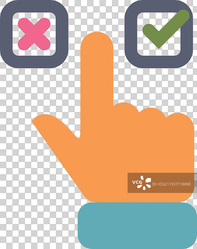 手动选择“是”和“否”复选框图片素材