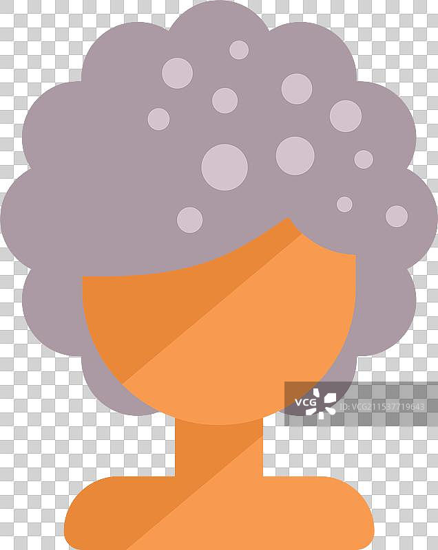 女性有头皮屑问题，伴有瘙痒的头皮图片素材