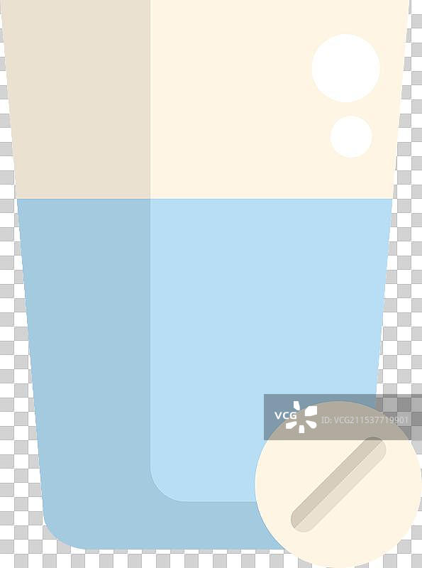 一杯水和一颗药丸用于治疗图片素材