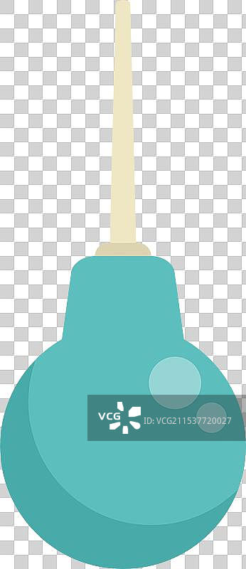 蓝色医疗灌肠器，采用扁平风格设计图片素材