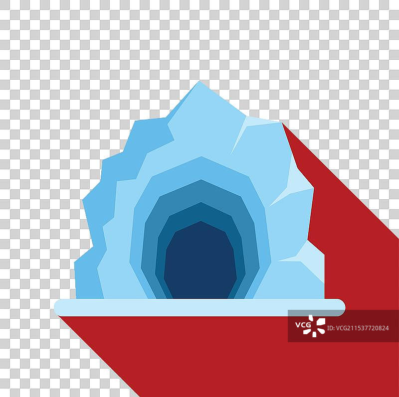 冰洞入口通向未知的深渊图片素材