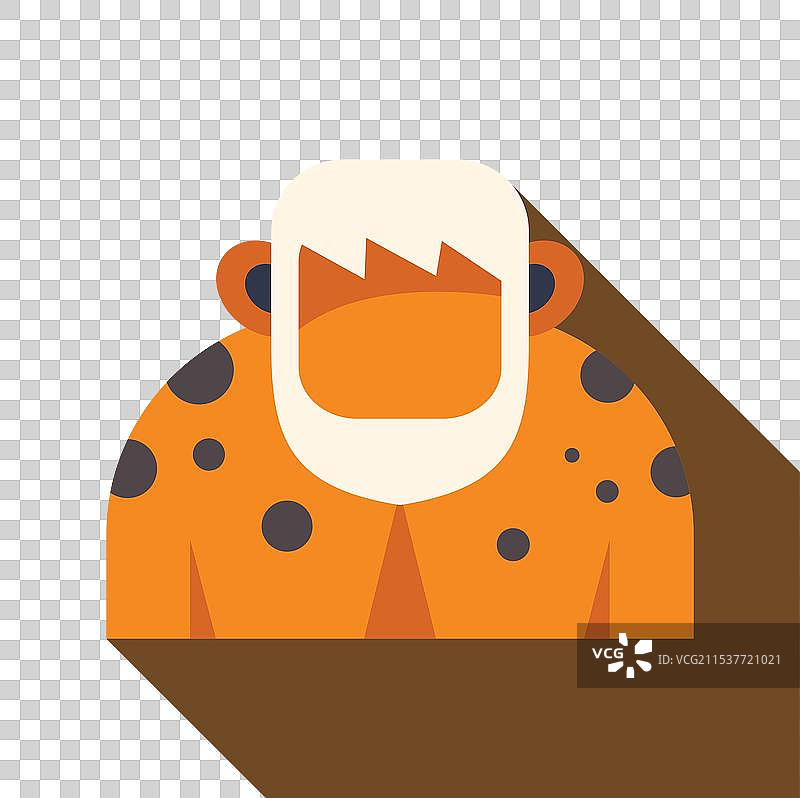 穿着动物皮的原始穴居人并手持物品图片素材