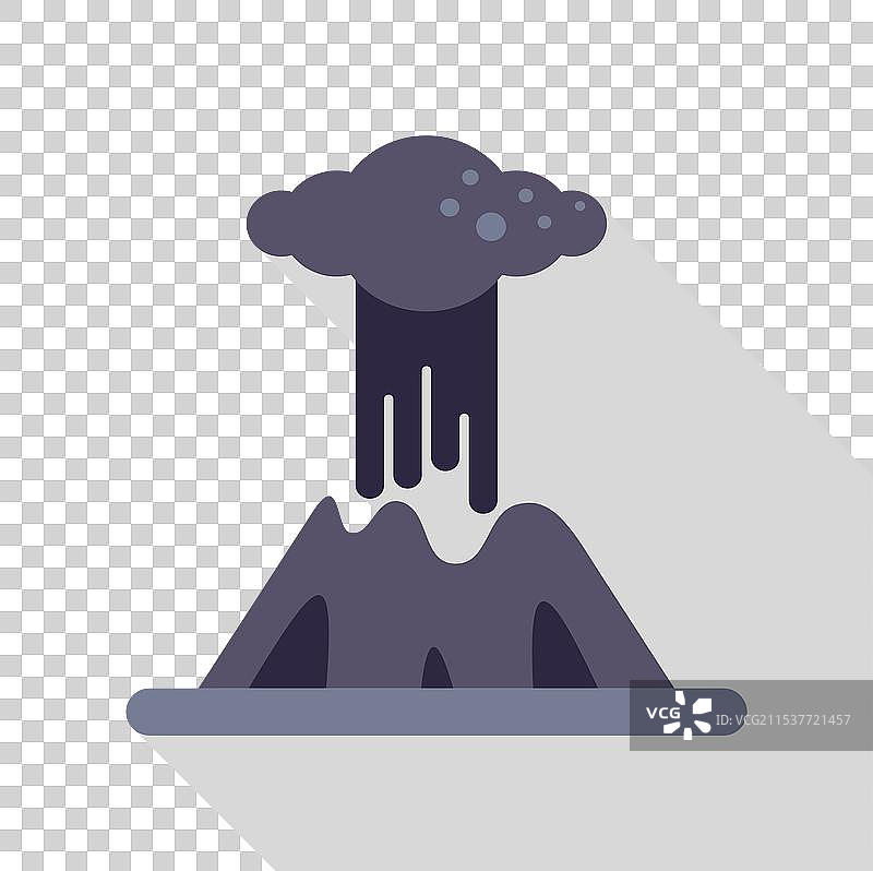 火山灰云从山中喷发而出图片素材