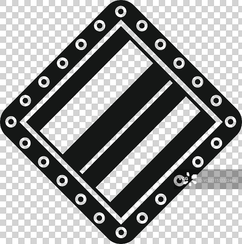 黑白色路标图标，菱形形状图片素材