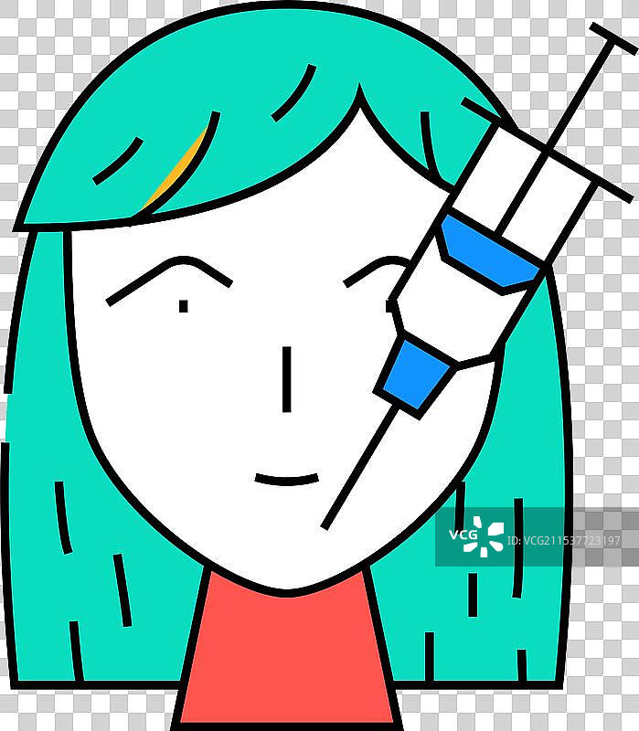 肉毒杆菌注射程序图标颜色图片素材