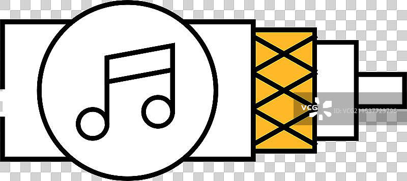 音频电缆图标颜色图片素材