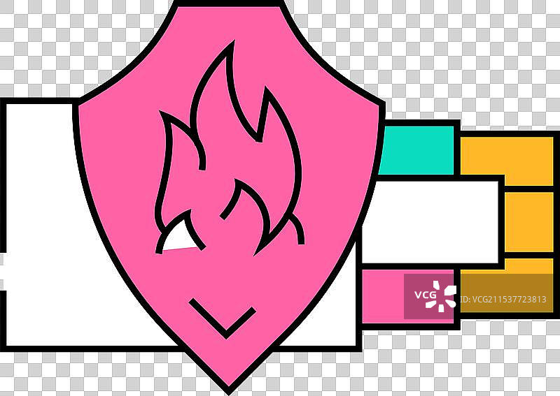 防火电缆图标颜色图片素材