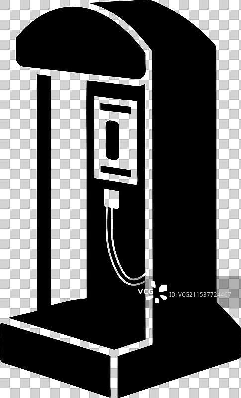 公用电话亭图标轮廓图片素材