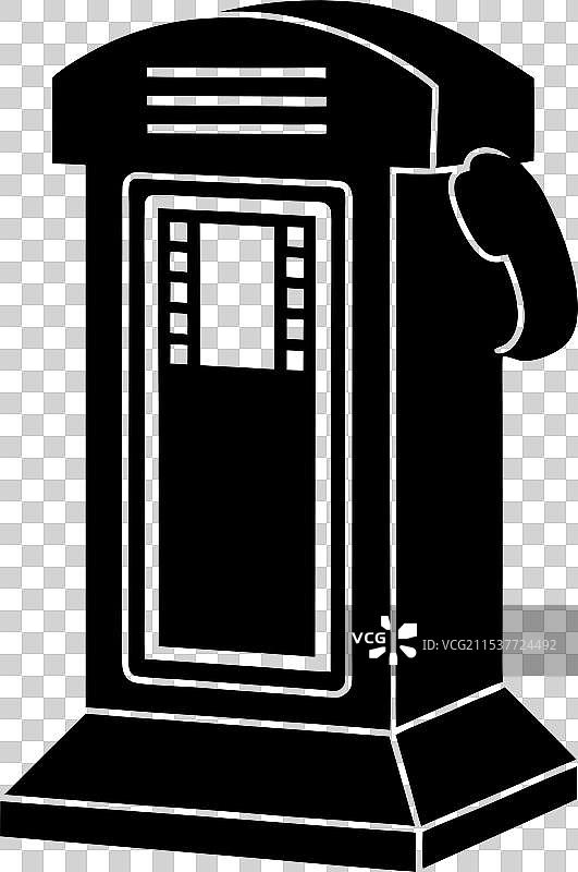 公用电话亭图标轮廓图片素材