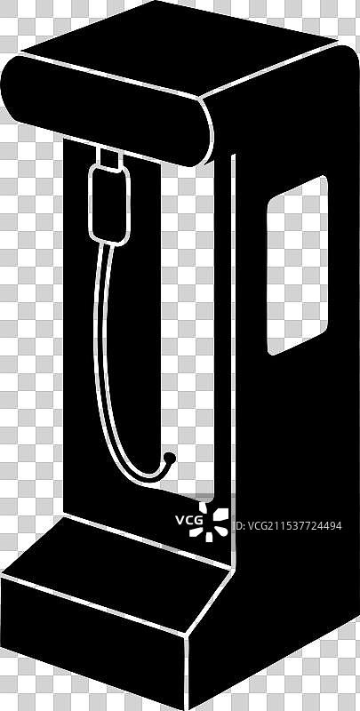 公用电话亭图标轮廓图片素材