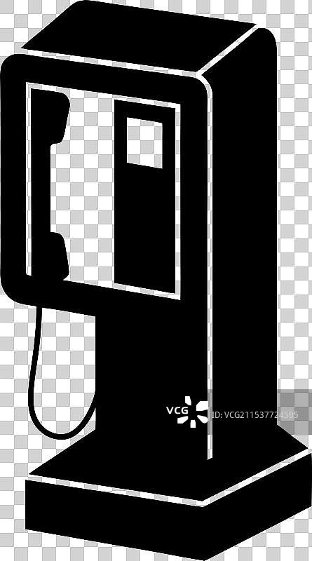 公用电话亭图标轮廓图片素材