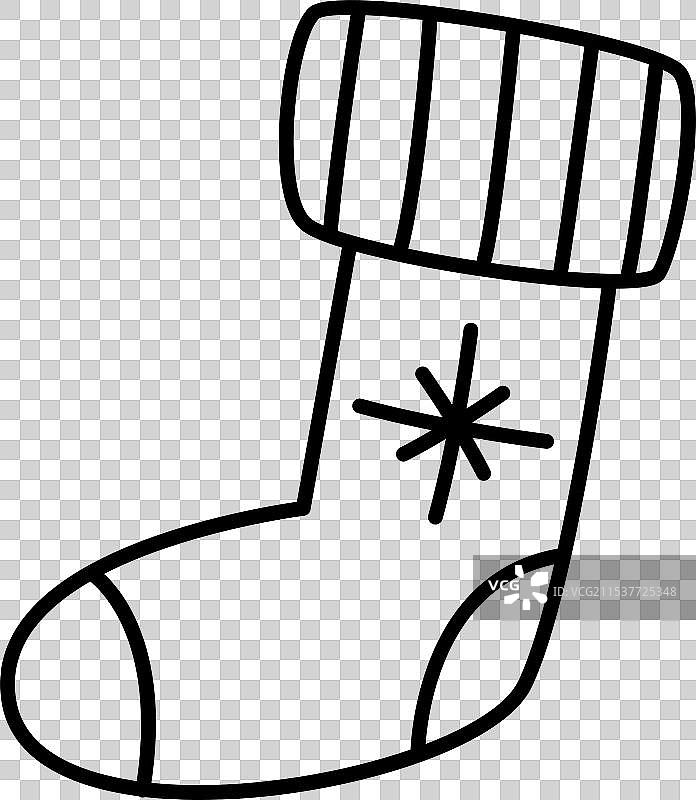 有衬里的圣诞袜图片素材