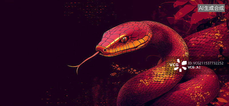 【AI数字艺术】2025年蛇年新春宣传海报图片素材