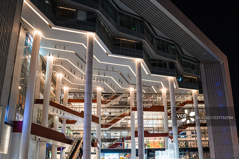 上海商业步行街 景观照明图片素材