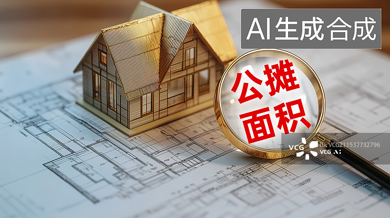 【AI数字艺术】地产公摊面积图片素材