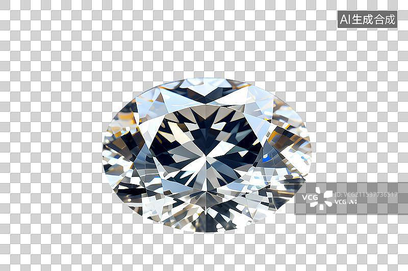 【AI数字艺术】椭圆形钻石裸石免抠元素图片素材