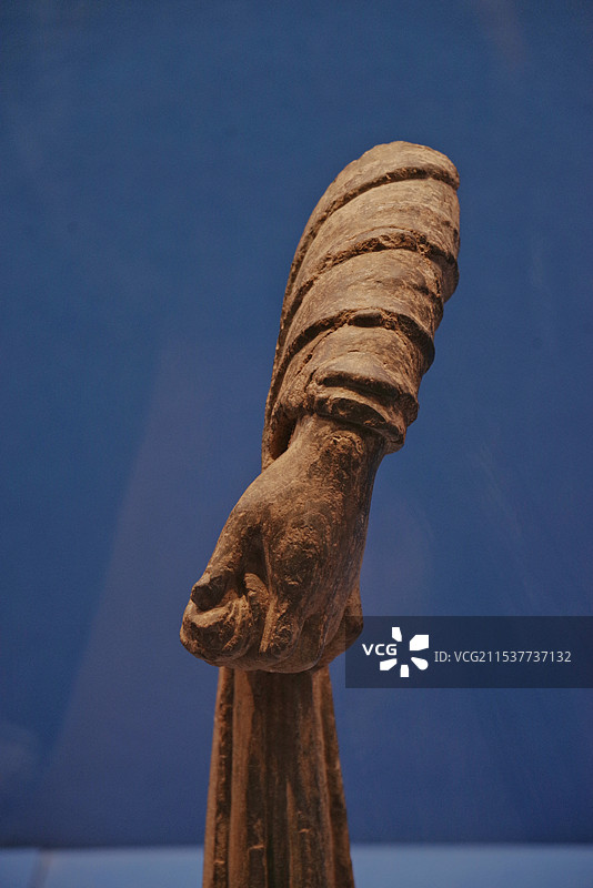 石雕佛手  2-3世纪 摄于苏州湾博物馆：丝路流光“亚洲的美颜”旅顺博物馆藏犍陀罗艺术展图片素材