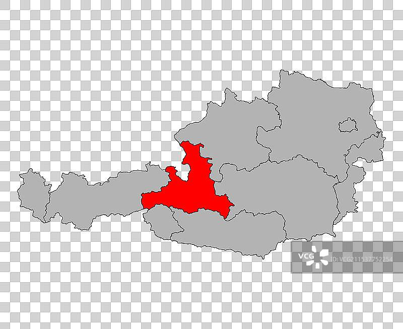 萨尔茨堡的奥地利地图符号形状旅行网页图片素材