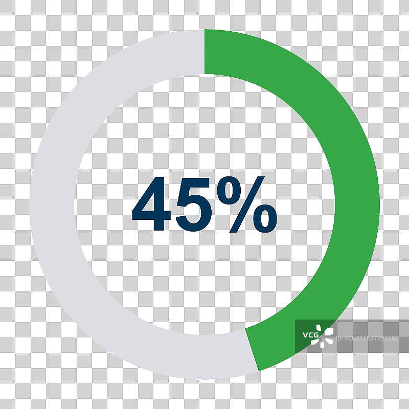 信息圆形图表 45% 图标图片素材