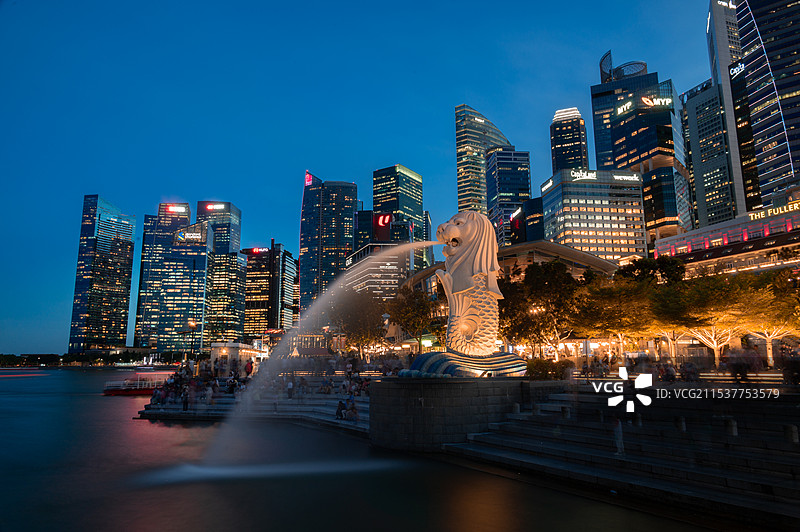 新加坡鱼尾狮公园图片素材